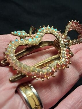 Rhinestone Apple Hair Clip